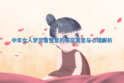 中 🐱 年女人梦 🐌 见看雪景的深层寓意与心理解析