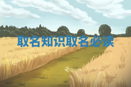取名知 🏂 识_取名 📚 必读