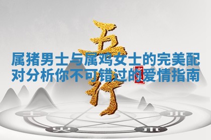 属猪 🕯 男士与属鸡女士的完美配对 🕣 分析你不可错过的爱情指南 属猪 🕯 男士与属鸡女士的完美配对 🕣 分析你不可错过的爱情指南