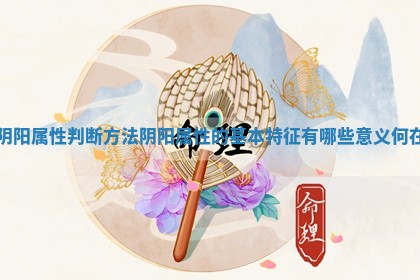 阴阳属性判断方 🤦 法_阴阳属性的基本特征 👞 有哪些意义何在